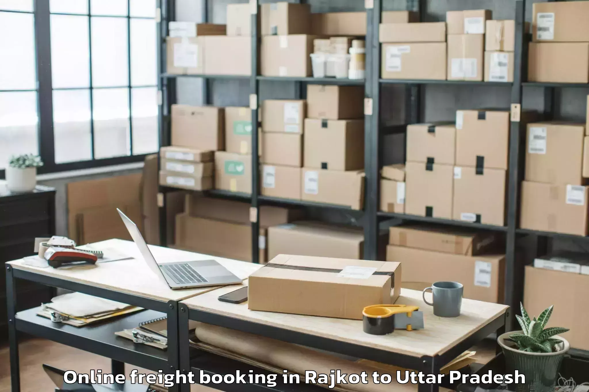 Rajkot to Kanpur Online Freight Booking Booking